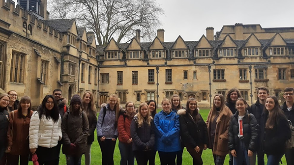 Group of young people at Brasenose College