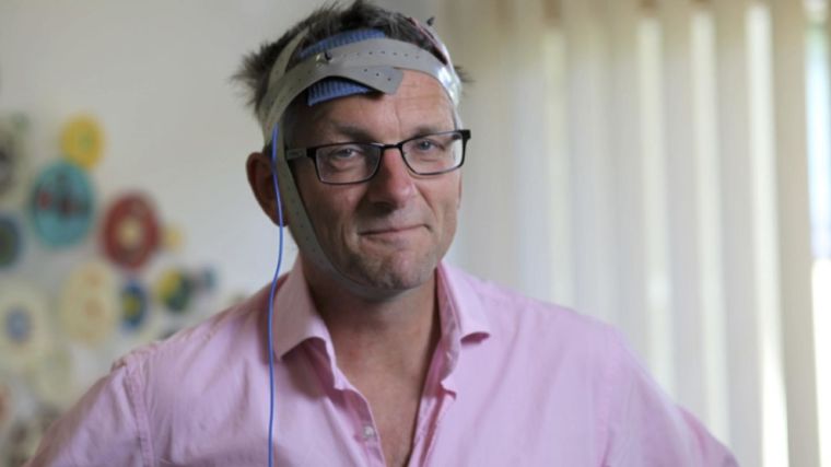 Dr Michael Mosley (Trust Me I'm A Doctor - BBC Two) tries tDCS